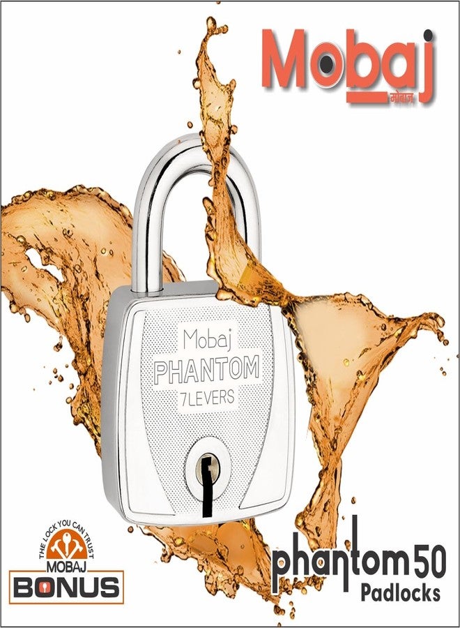 Mobaj® Phantom 50MM 7 Lever 3 Keys Padlock - Image 4